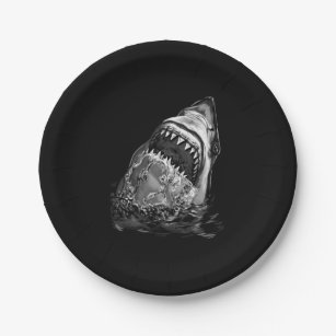 Shark Scary Shark Paper Plates