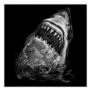 Shark Scary Shark Poster