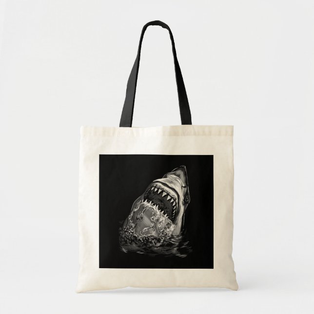 Shark Scary Shark Tote Bag (Front)
