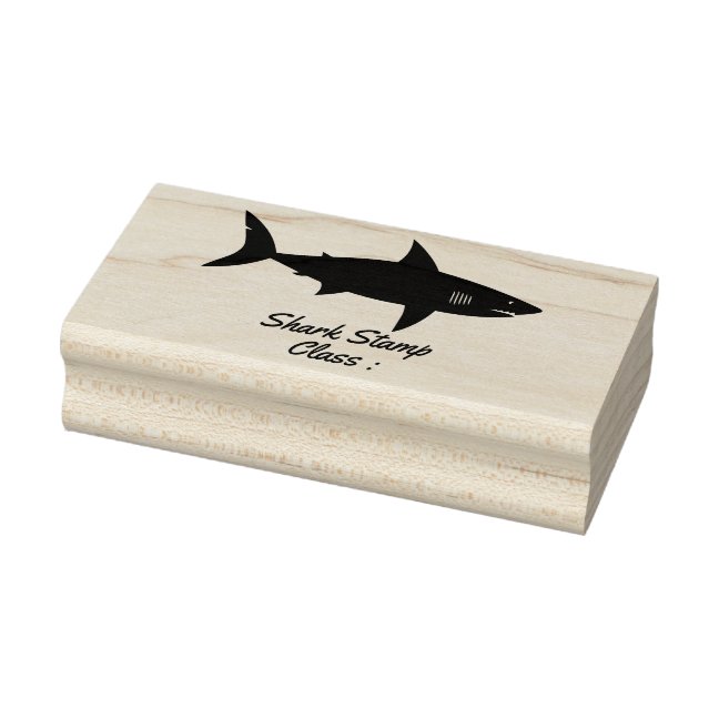 Shark School Class Rubber Stamp