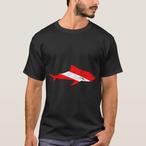 Shark Scuba Diving Diver Down Flag Underwater Dive T_Shirt