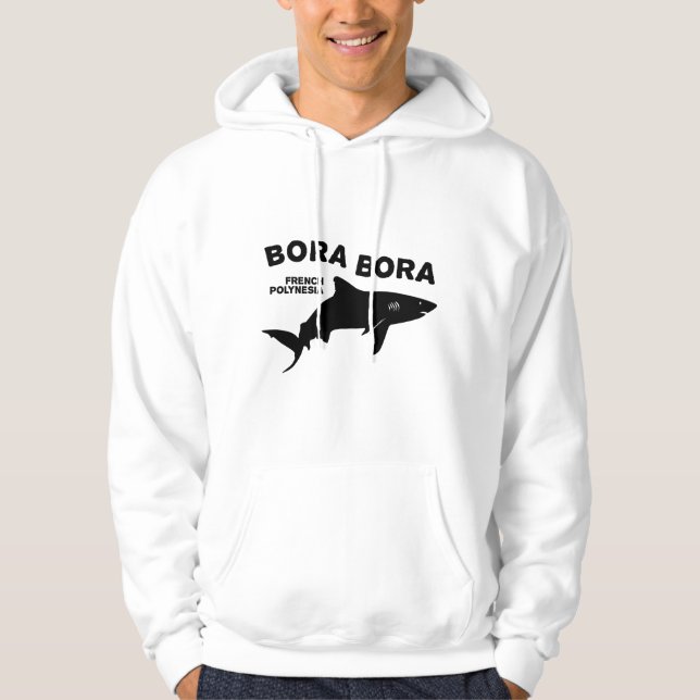 Shark Scuba Diving In Bora Bora Hoodie (Front)