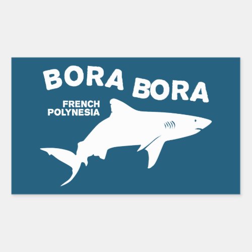 Shark Scuba Diving In Bora Bora Rectangular Sticker