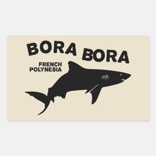 Shark Scuba Diving In Bora Bora Rectangular Sticker