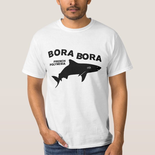 Shark Scuba Diving In Bora Bora T-Shirt (Front)