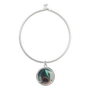 Shark sculpture on the beach bangle bracelet