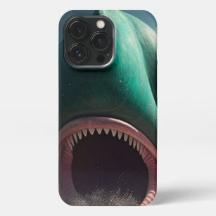 Shark sculpture on the beach iPhone 13 pro case