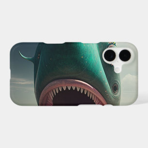 Shark sculpture on the beach iPhone 17 case