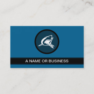 shark sea blue bubble business card