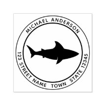 Shark Self Inking Rubber Stamp