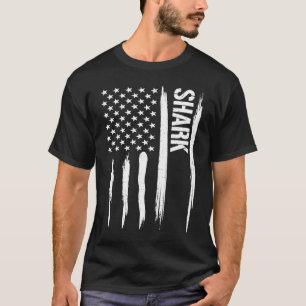Shark Shark American Flag Sayings T-Shirt