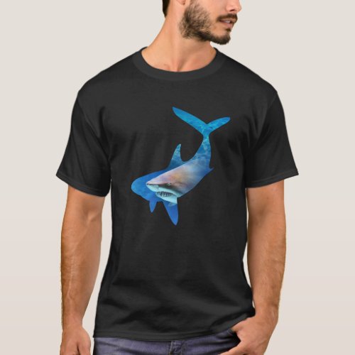 Shark Silhouette 01 Men Women Adult  T_Shirt