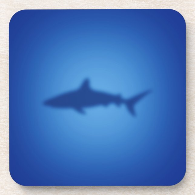 Shark silhouette beverage coaster (Front)