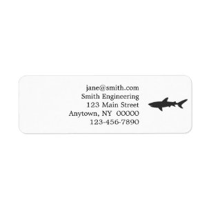 Shark silhouette - Choose background color Label