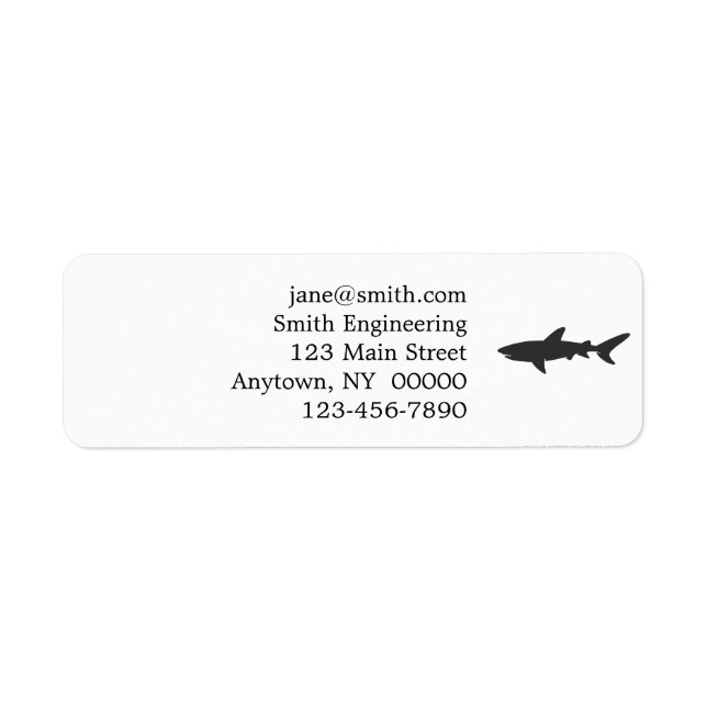 Shark silhouette - Choose background color Label (Front)