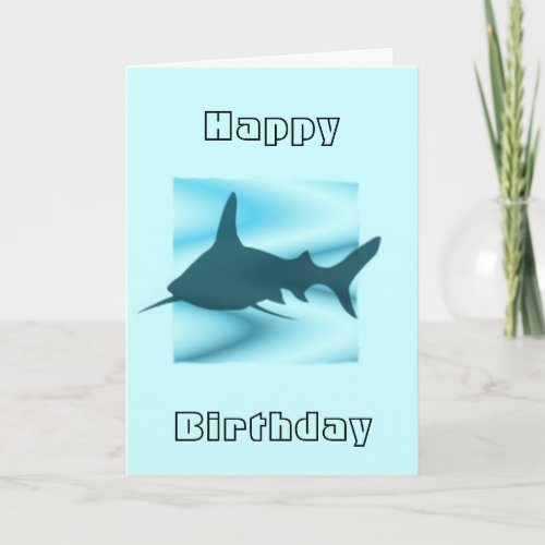 Shark silhouette Greetings Card