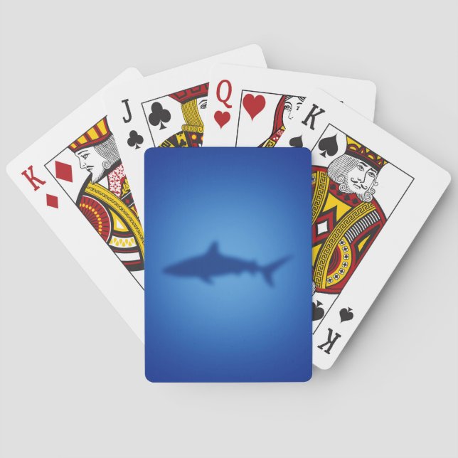 Shark silhouette poker cards (Back)