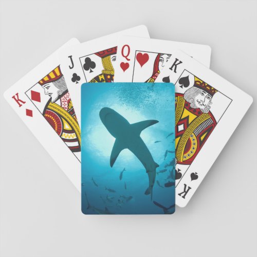 Shark Silhouette Poker Cards