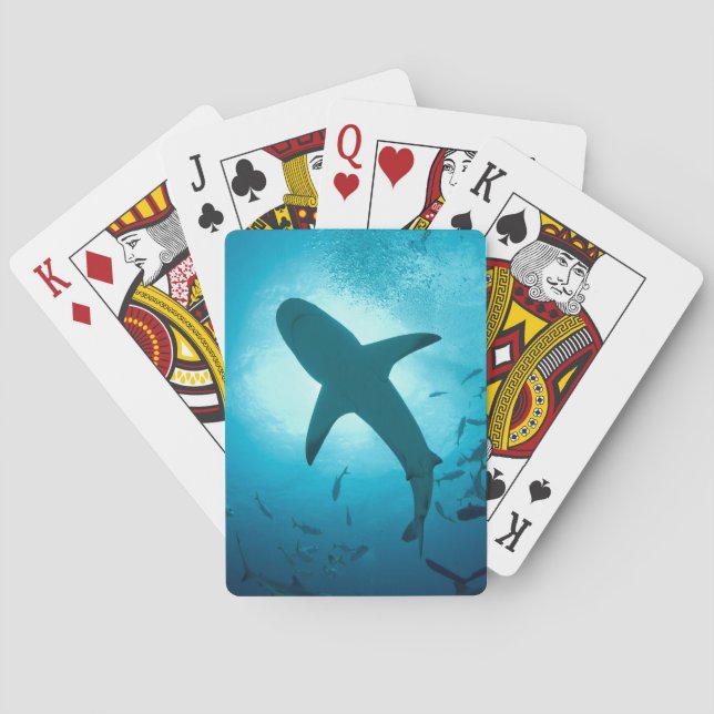 Shark Silhouette Poker Cards (Back)