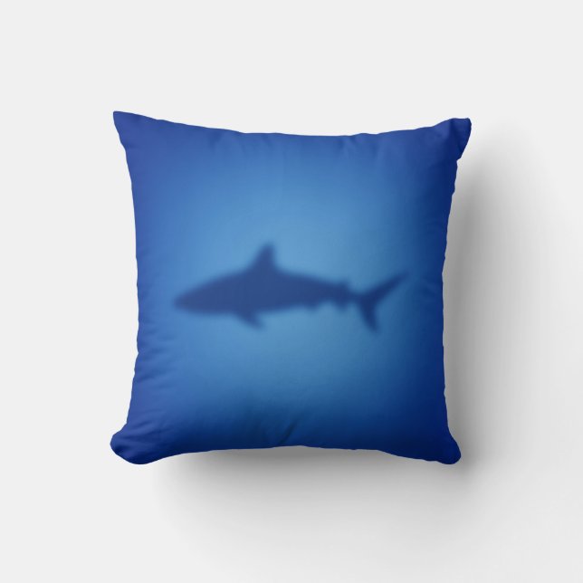 Shark silhouette throw pillow (Front)