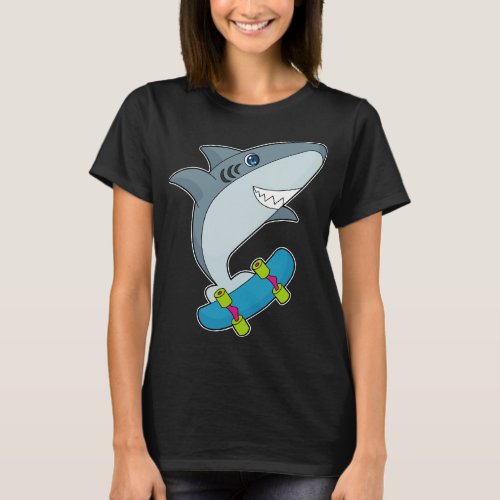 Shark Skater Skateboard T_Shirt