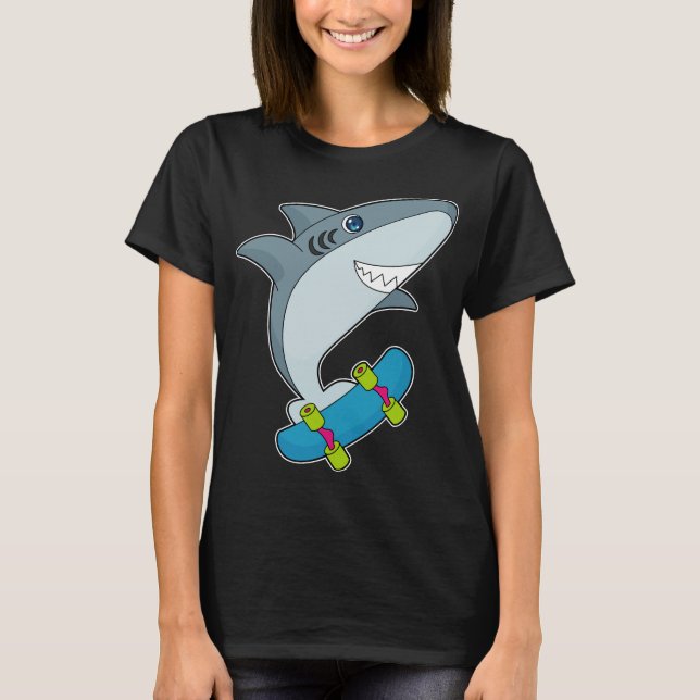 Shark Skater Skateboard T-Shirt (Front)