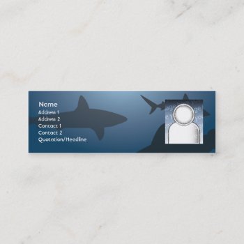 Shark - Skinny Mini Business Card by ZazzleProfileCards at Zazzle