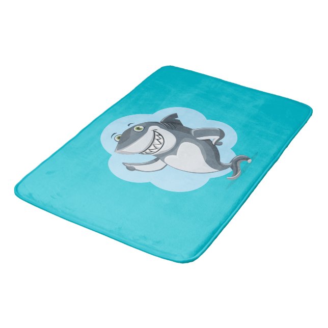 Shark smile bathroom mat (Angled)