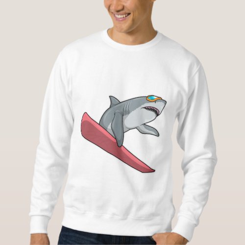 Shark Snowboarder Snowboard Sweatshirt