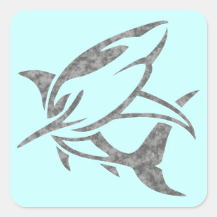 Shark Square Sticker