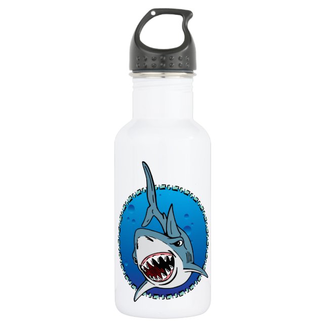 SHARK! STAINLESS STEEL WATER BOTTLE (Front)