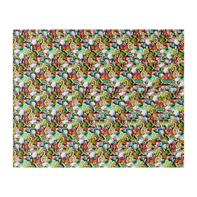 SHARK  STEREOGRAM 20" x 16" Acrylic Print (Front)