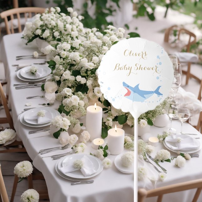 Shark Summer Boy Baby Shower  Balloon (Creator Uploaded)