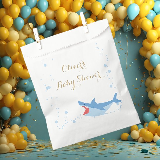 Shark Summer Boy Baby Shower  Favor Bag (Creator Uploaded)