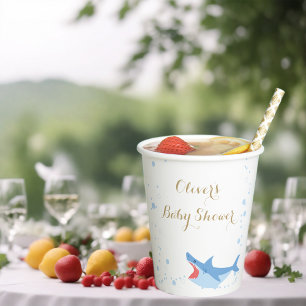 Shark Summer Boy Baby Shower Paper Cups