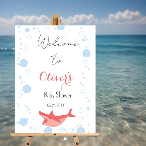 Shark Summer Party Baby Bash Welcome Baby Shower Foam Board