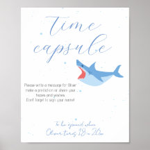 Shark Summer Party Pool and Birthday Time Capsule
