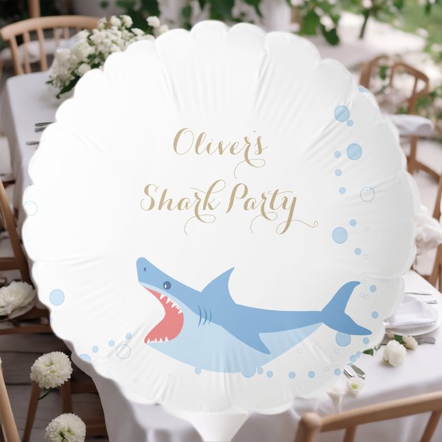 Shark Summer Party Splish Splash Birthday Bash  Balloon (Creator Uploaded)