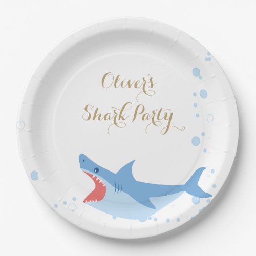 Shark Summer Party Splish Splash Birthday Bash  Paper Plates