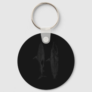 Shark surfboard fin design cool surfer ocean beach keychain
