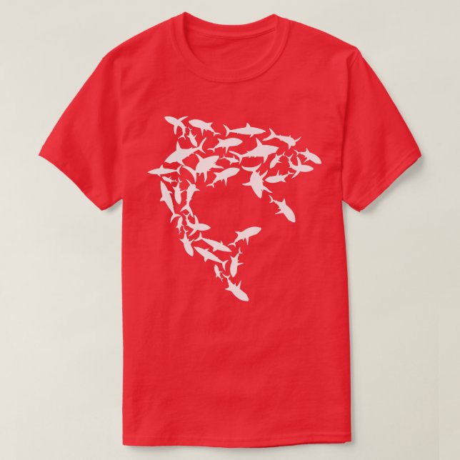 Shark Swarm Save the Sharks T-Shirt (Design Front)