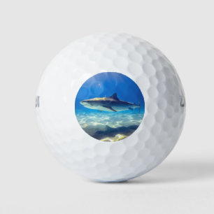 Shark Swimming Blue Ocean Water Golf Balls