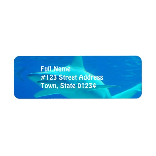 Shark Swimming Mailing Labels