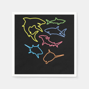 Shark Symbol - Cute Shark Lovers Gifts Napkins