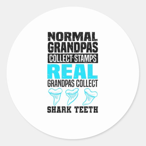 Shark Teeth Collecting Classic Round Sticker
