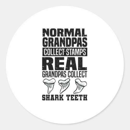 Shark Teeth Collector Gifts  Shark Tooth Hobby Classic Round Sticker