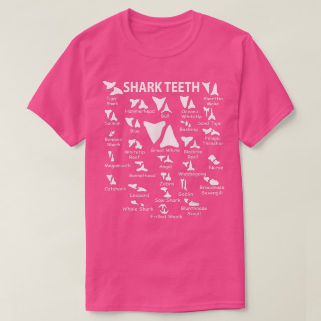 Shark Teeth, Shark Learning Gifts for Kids Boys An T-Shirt (Design Front)