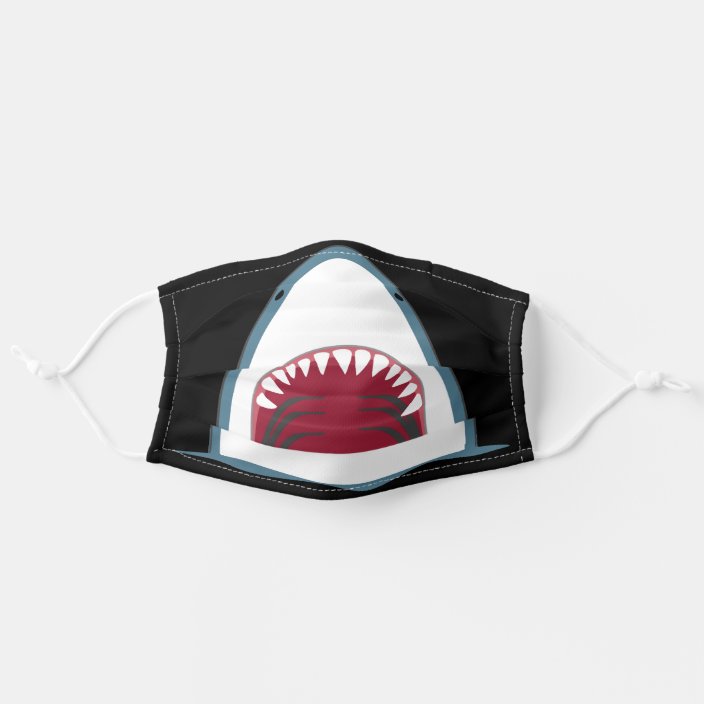 Shark Teeth Smile Kids Adult Cloth Face Mask Zazzle Com Shark Teeth Smile Kids Adult Cloth Face Mask Zazzle Com