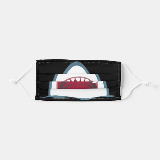 SHARK TEETH SMILE kids Adult Cloth Face Mask (Front, Folded)