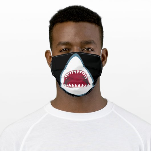 SHARK TEETH SMILE kids Adult Cloth Face Mask (Worn)